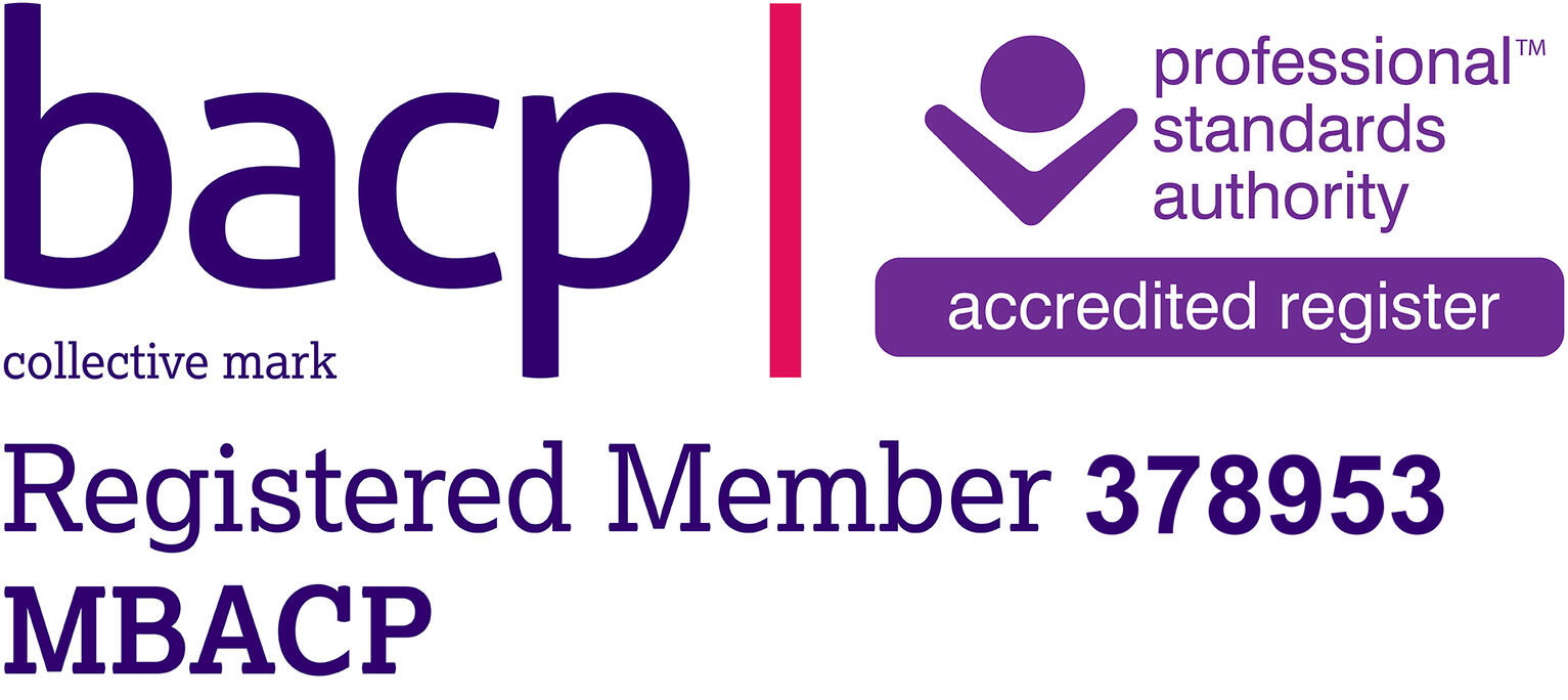 A BACP registered member logo, number 378953